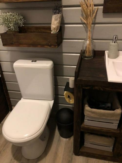 Было/стало в деревянном доме, ванная комната. 06