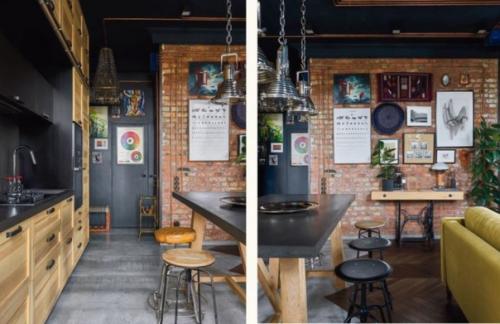 Яркий лофт - интерьер квартиры - студии для молодого человека. 03