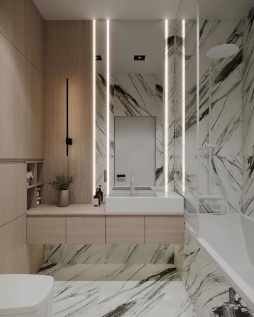 Стильная квартира с ярким диваном. 09