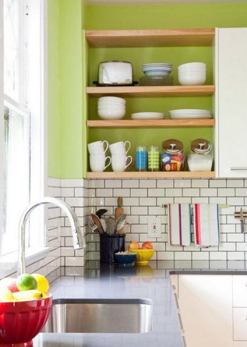 Салатовый цвет в интерьере. 04