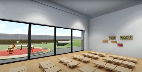 Строительство уникального детского сада в микрорайоне Спутник вышло на финишную прямую. 04