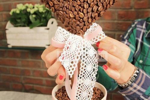 Кофейный топиарий в форме сердца? 06