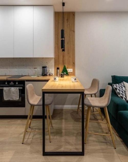 Уютная кухня. Объединенная с гостиной. 04