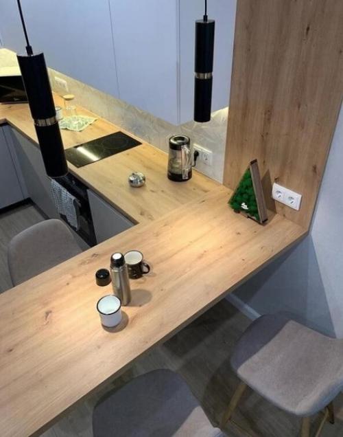 Уютная кухня. Объединенная с гостиной. 01