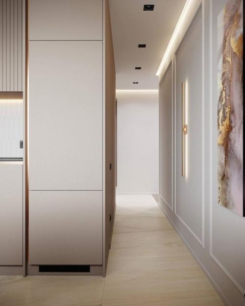 Элегантный и лаконичный интерьер мини - кухни. 05