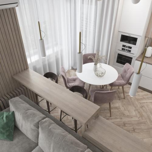 Кухня - гостиная ЖК Rivpark. 07