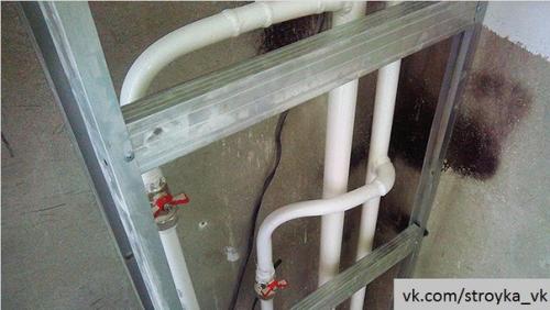 Как спрятать трубы отопления. 02