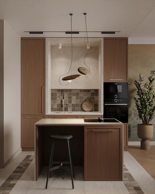 Проект кухни - гостиной, который запал в душу многим из команды и, к счастью, заказчикам тоже! 01