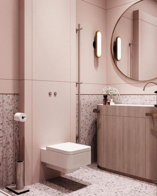 Среду мы начнём с нежного и утончённого дизайна ванной комнаты. 01