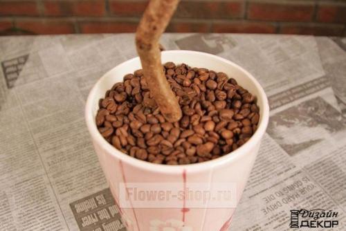 Кофейный топиарий в форме сердца? 08