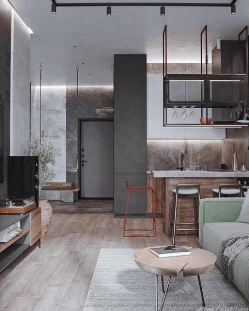 Просторная квартира. В спокойных тонах. 02