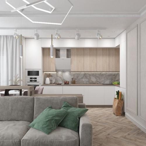 Кухня - гостиная ЖК Rivpark. 02
