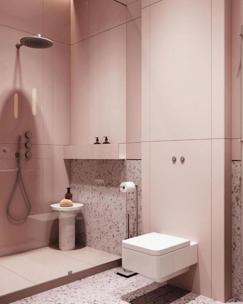 Среду мы начнём с нежного и утончённого дизайна ванной комнаты. 03