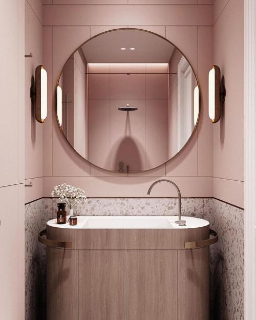 Среду мы начнём с нежного и утончённого дизайна ванной комнаты. 05