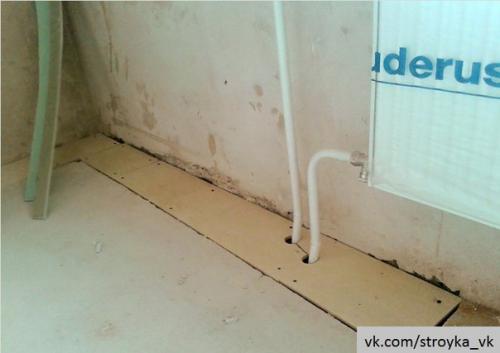 Как спрятать трубы отопления. 06