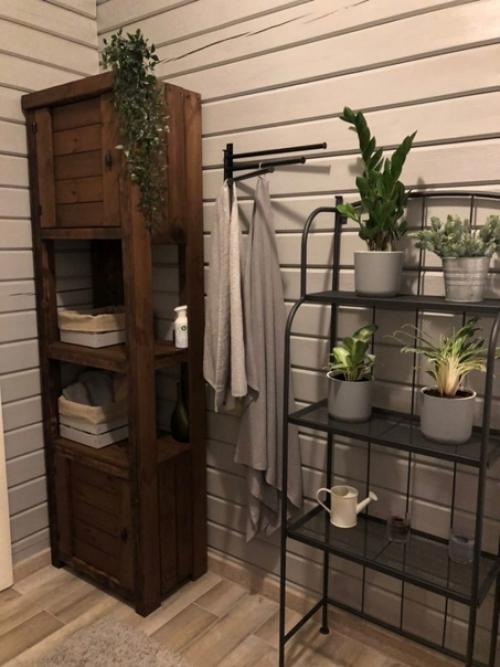 Было/стало в деревянном доме, ванная комната. 03