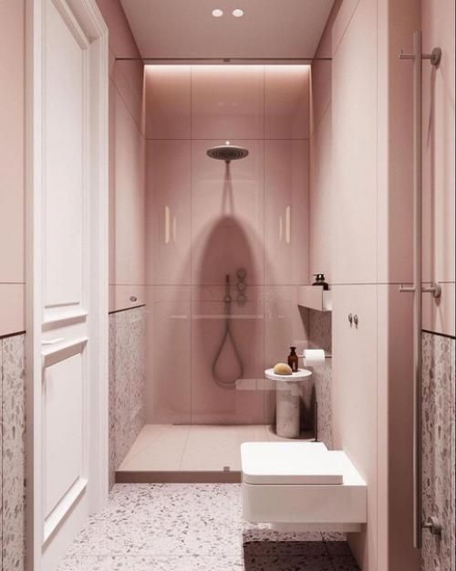Среду мы начнём с нежного и утончённого дизайна ванной комнаты. 04