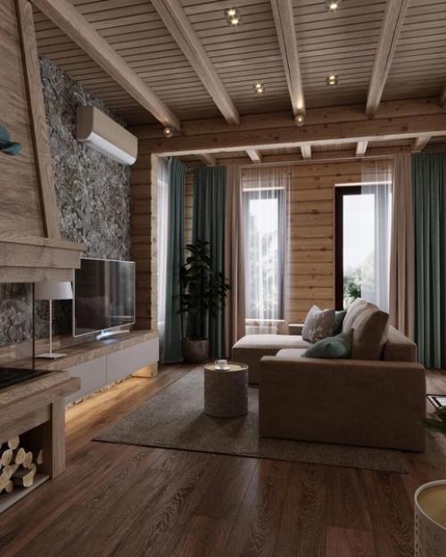 Внимание!  Только в том случае, если вам по душе загородные дома, то обратите внимание на интерьер этого замечательного домика. 02