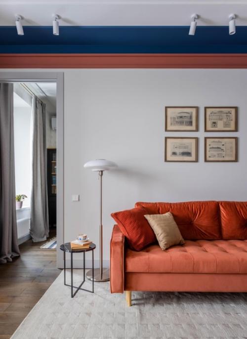 Дизайнер Марина Новикова рассказывает, как создавался этот яркий интерьер, навеянный московской архитектурой. 02