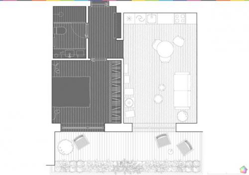 Квартира с эффектом кьяроскуро в Вильнюсе. 09