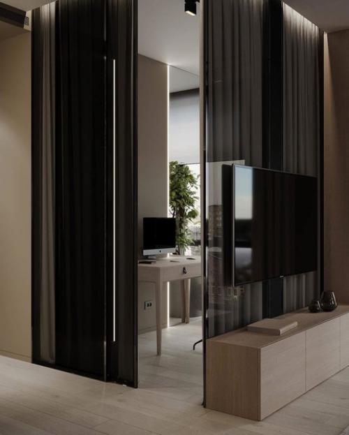 Стильная квартира с ярким диваном. 04