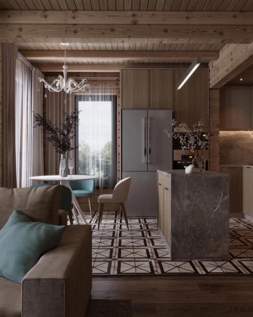 Внимание!  Только в том случае, если вам по душе загородные дома, то обратите внимание на интерьер этого замечательного домика. 01