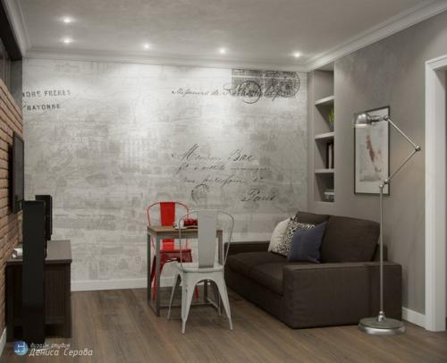 Проект квартиры - студии 30 кв. 03