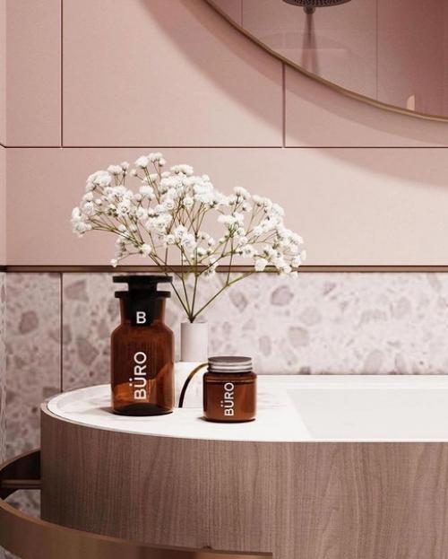 Среду мы начнём с нежного и утончённого дизайна ванной комнаты. 07