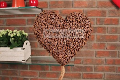 Кофейный топиарий в форме сердца? 07