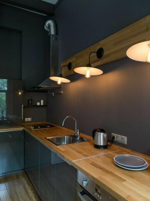 Элементы стиля лофт в дизайне кухни. 03