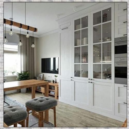 Красивая кухня - гостиная. 04