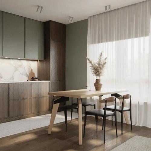 Школа ремонта.  Проект кухни - гостиной. 01