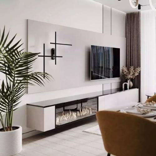 Грамотно созданный баланс между темным и светлым, с вкраплениями ярких акцентов создает неповторимый интерьер кухни - гостиной площадью 18 м. 06