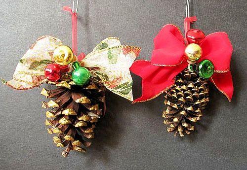 Поделки из шишек: хвойный новогодний декор. 03