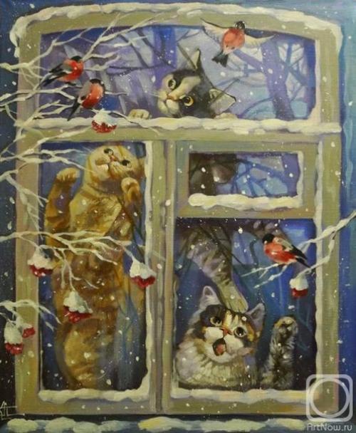 Зимнее настроение от художницы Киры паниной. 07