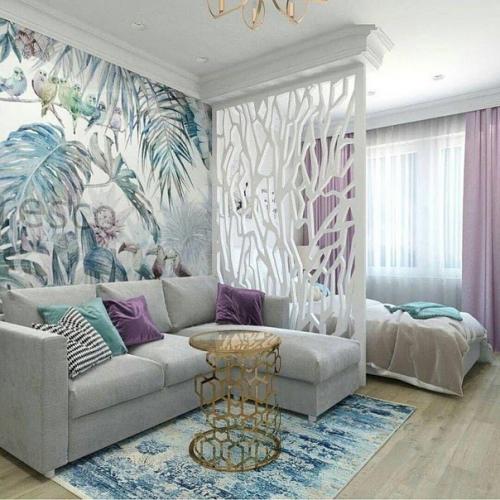 Интерьер в светлых оттенках.