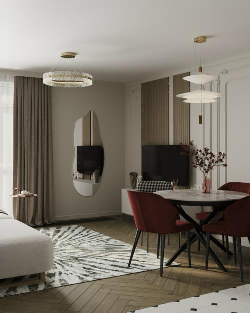 Этот интерьер кухни - гостиной - отражение своей хозяйки. 03