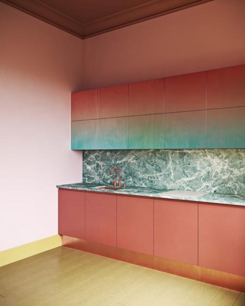 Очень … ну просто очень специфический дизайн интерьера кухни. 07