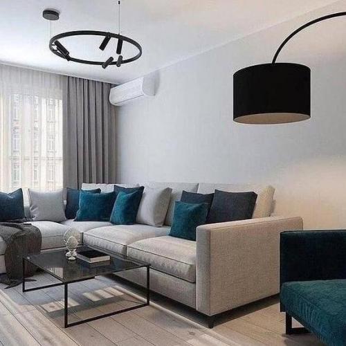 Уютная гостиная. В спокойной цветовой гамме. 03