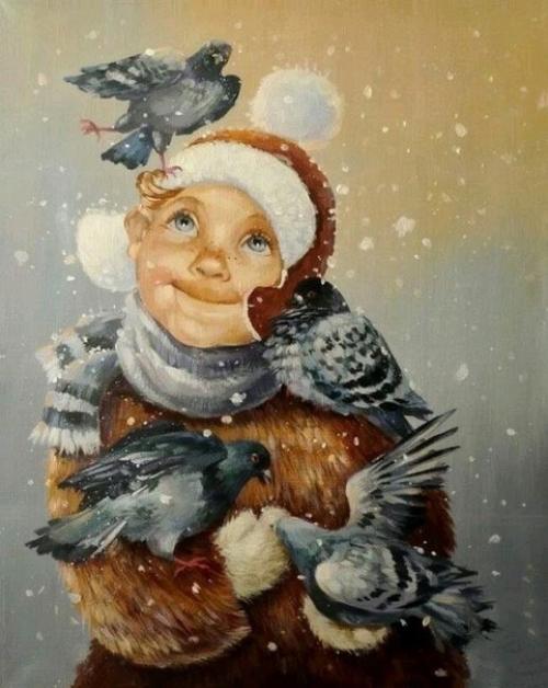 Зимнее настроение от художницы Киры паниной. 04