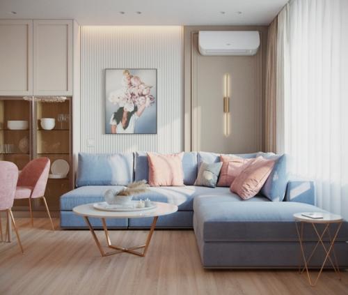 Легкий, стильный интерьер в современном стиле от нашей студии! 01