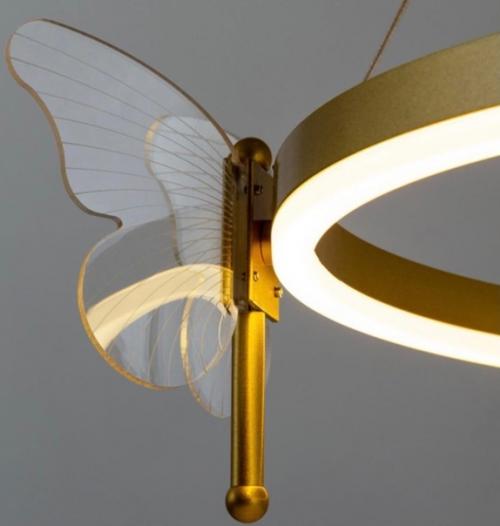 Потрясающая коллекция люстры и подвесных светильников Darcy в виде золотой бабочки с красивыми крыльями. 04
