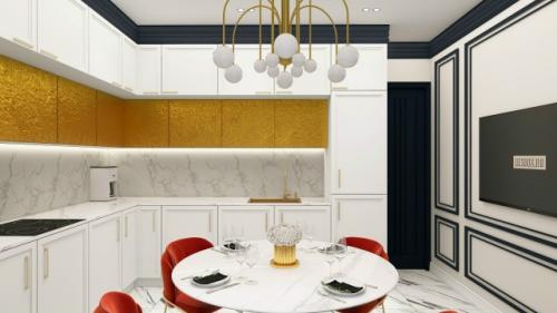 Готовый дизайн - проект 2- комнатная квартира в стиле Ар - Деко. 02 Готовый дизайн - проект 2- комнатная квартира в стиле Ар - Деко. 02