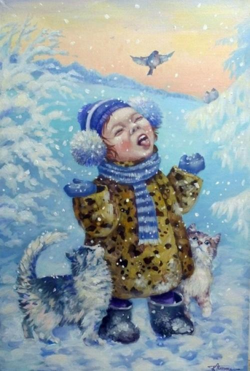 Зимнее настроение от художницы Киры паниной. 06