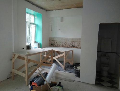 Процесс ремонта кухни. 01