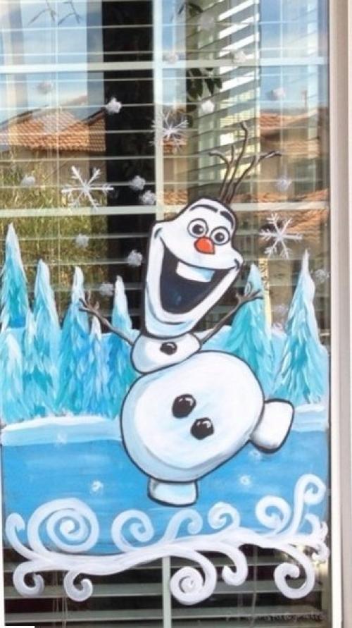 Идеи по украшению окон к новогодним праздникам! 01