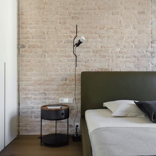 Кирпичная кладка в спальне - это слишком и неуютно брутально? 04