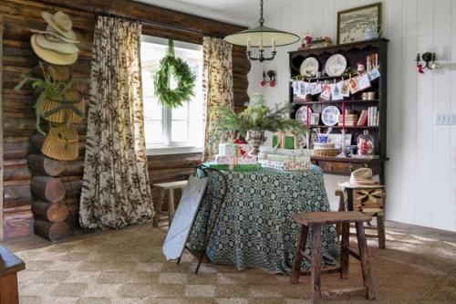 Именно в таком бревенчатом доме хочется встречать новый год и рождество! 06