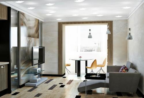 Дизайн интерьера одно - комнатной квартиры студии. 02