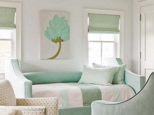 Мятная цветовая гамма на сегодняшний день очень популярной остается. 01